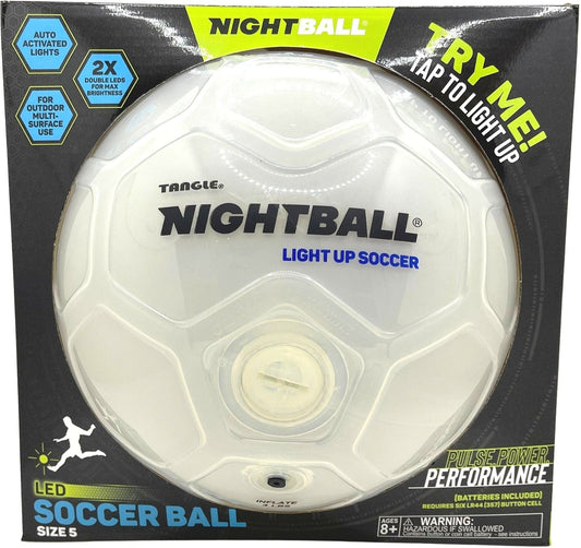 Tangles NightBall White Soccer Ball